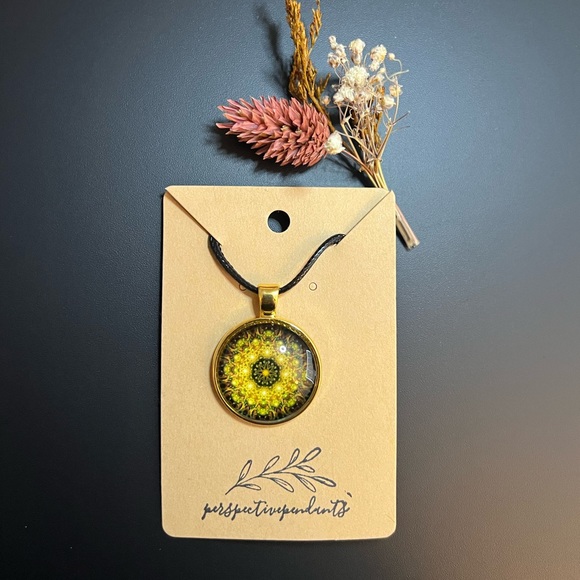 • LAST CHANCE• Handmade Mandala Cabochon Pendant Necklace - Picture 5 of 5